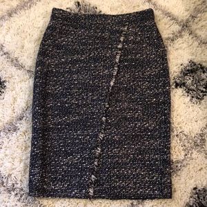 Jcrew tweed wrap pencil skirt